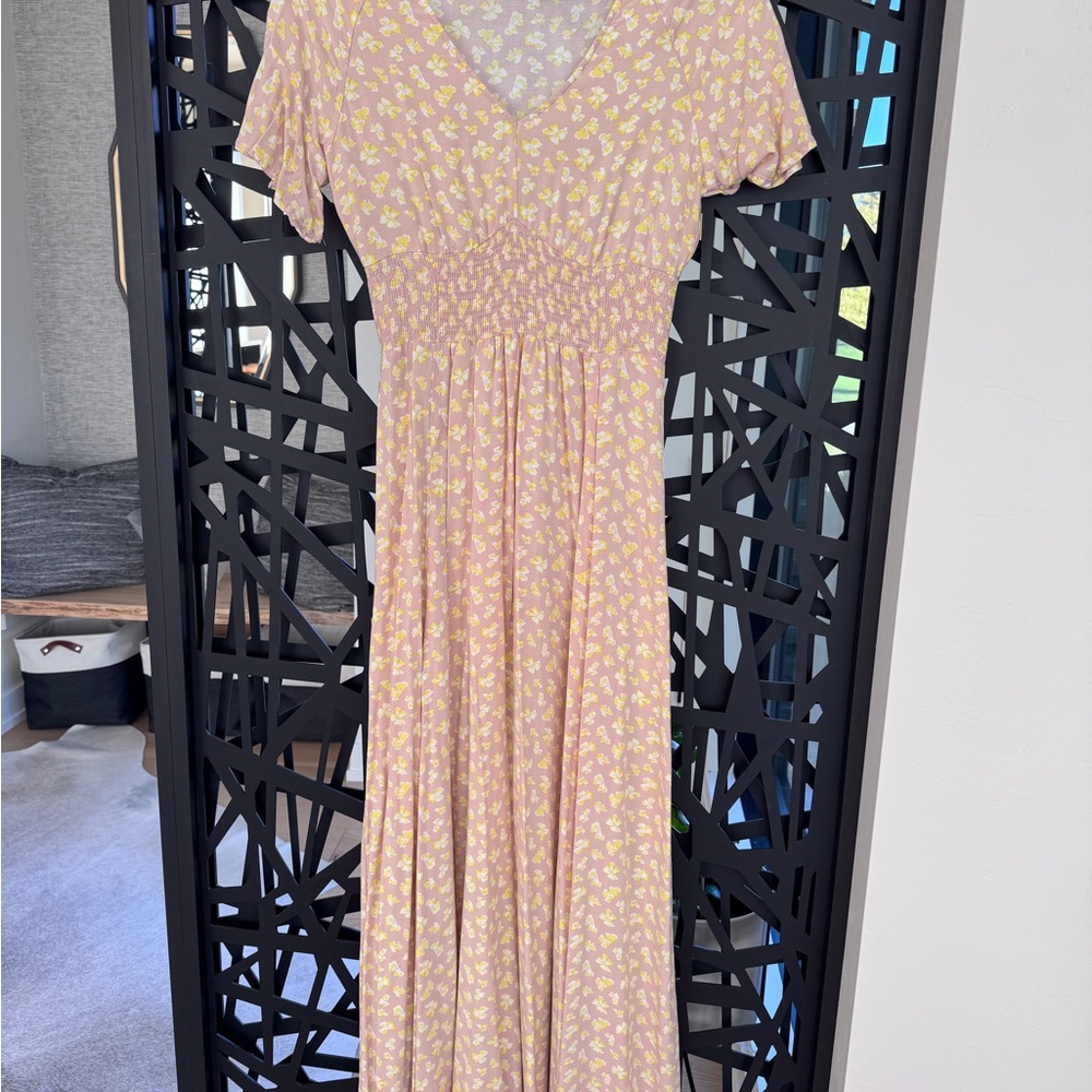 Floral Pink Maxi Dress